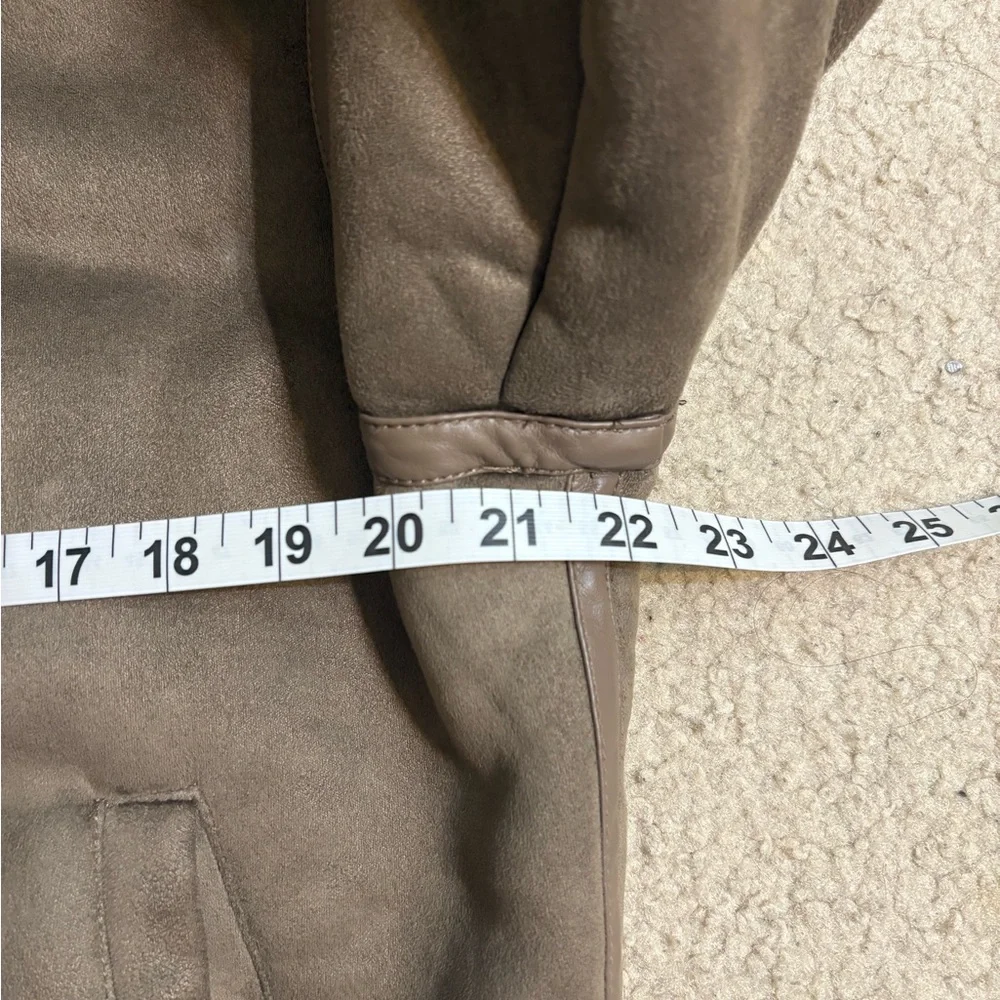 Zara Tan Shearling Collar Jacket - Picture 6 of 11